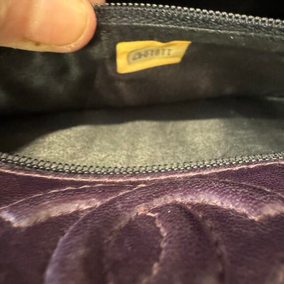 Chanel Vintage Purple Plum Lambskin Octagon Shoulder Bag GHW Authentic CoA - Picture 11 of 11